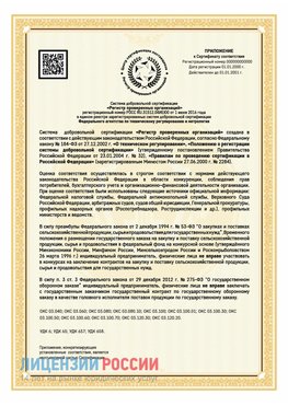Приложение к сертификату для ИП Донецк Сертификат СТО 03.080.02033720.1-2020